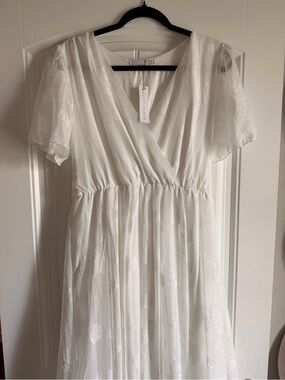 Baltic Born White Floral Maxi Dress